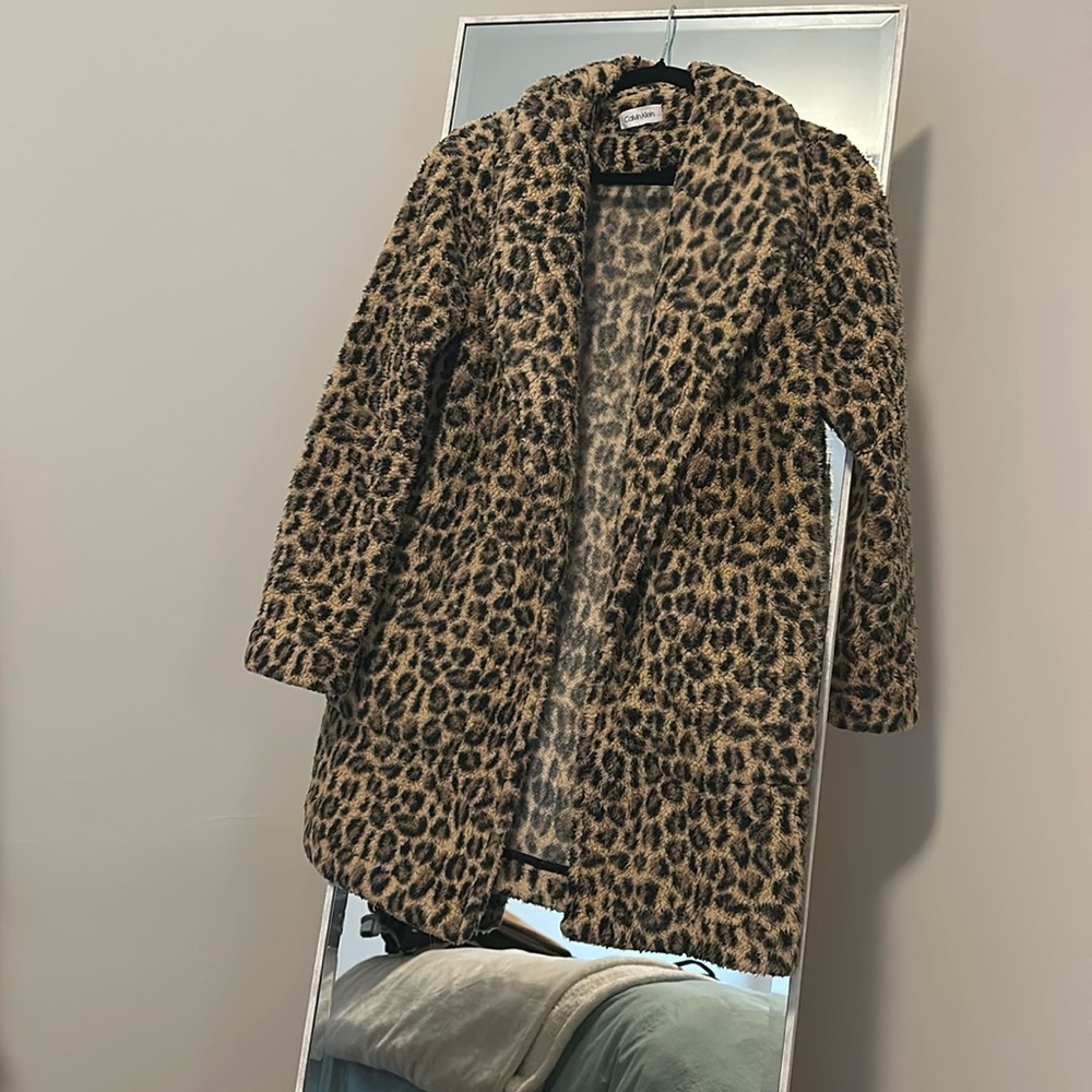 Calvin Klein Leopard Sherpa Jacket